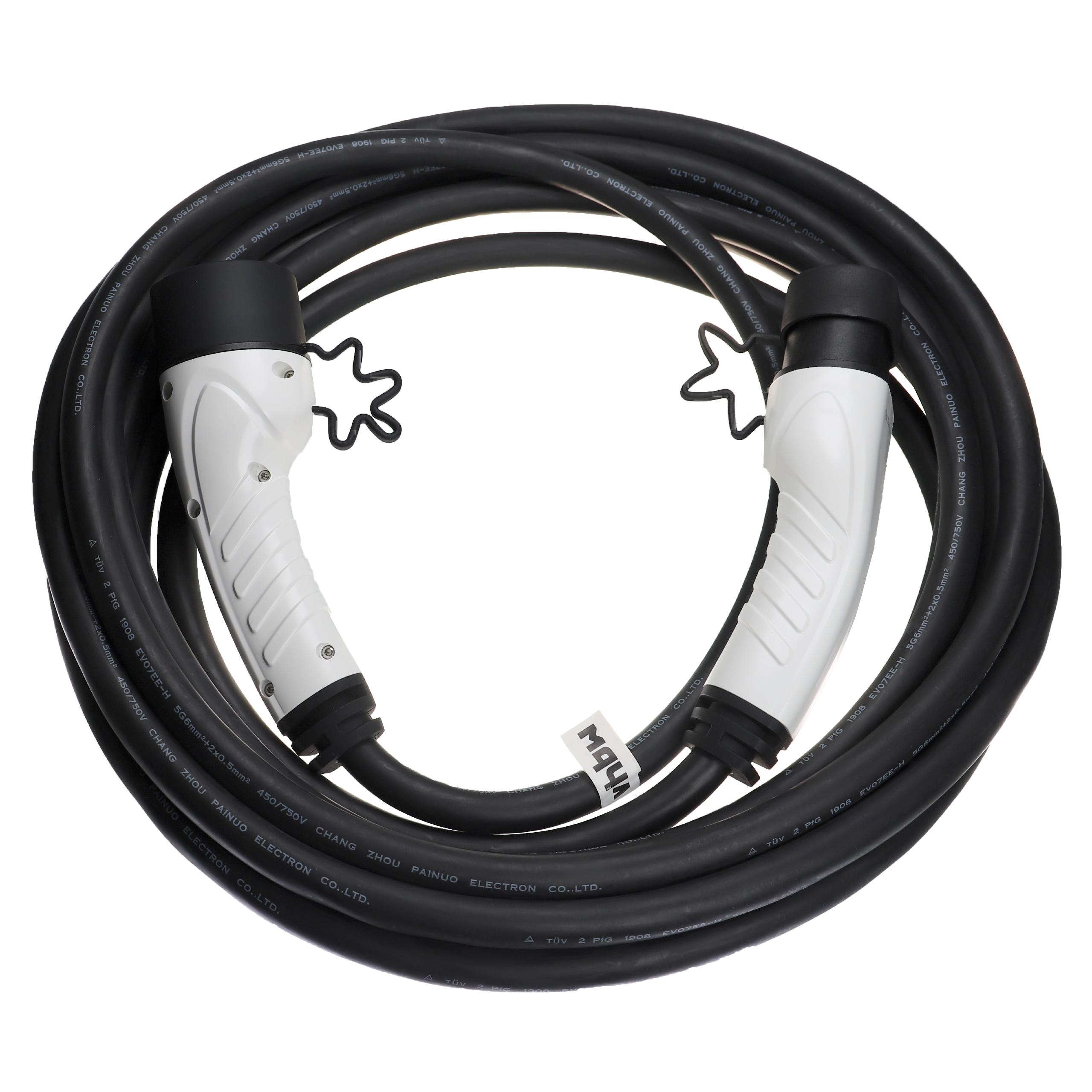 Vhbw Câble de recharge type 2 vers type 2 compatible avec Mitsubishi  Eclipse Plug In Hybrid voiture électrique - 3 phases, 32 A, 22 kW, 10 m