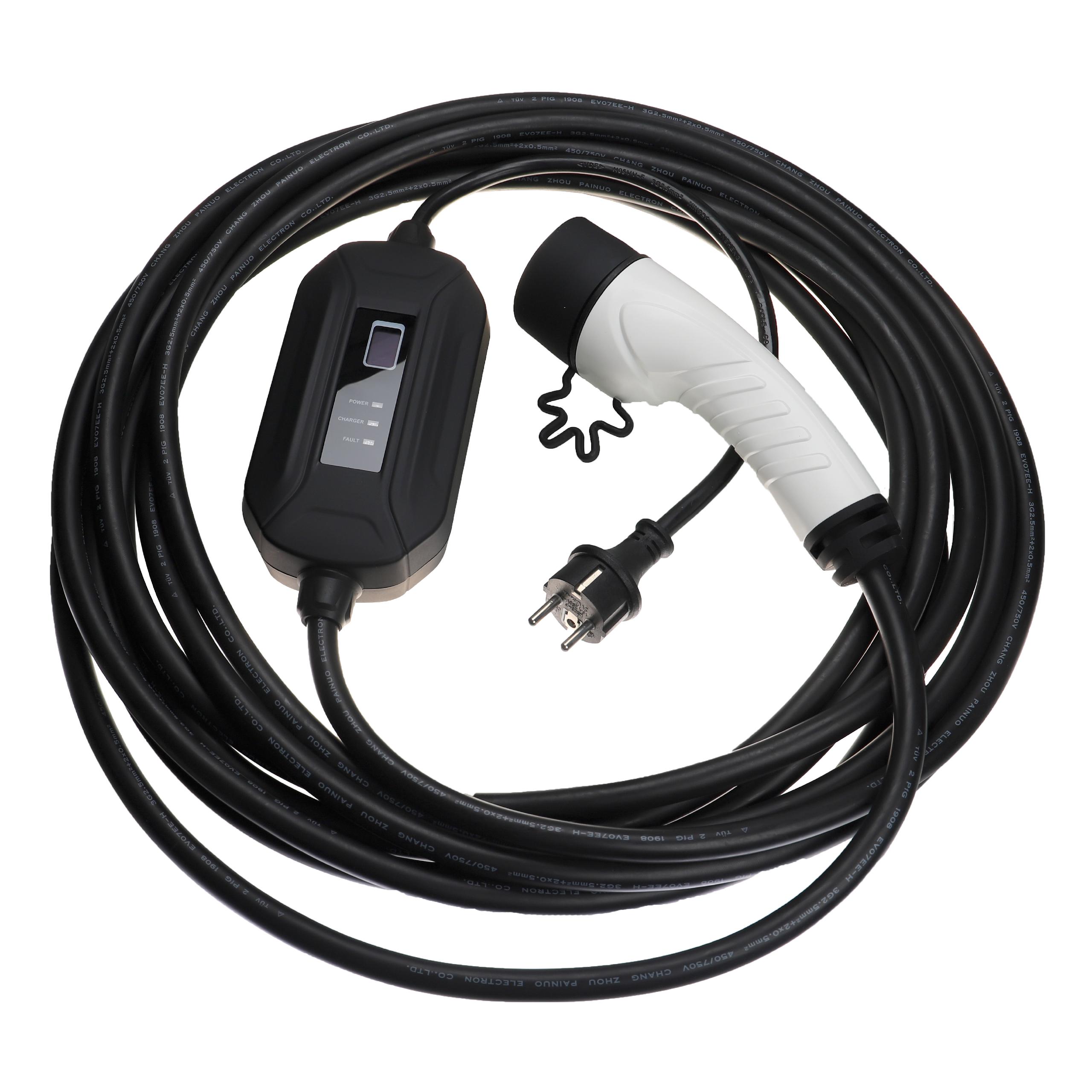 vhbw Câble de recharge type 2 vers prise euro F compatible avec Dacia  Spring voiture électrique 