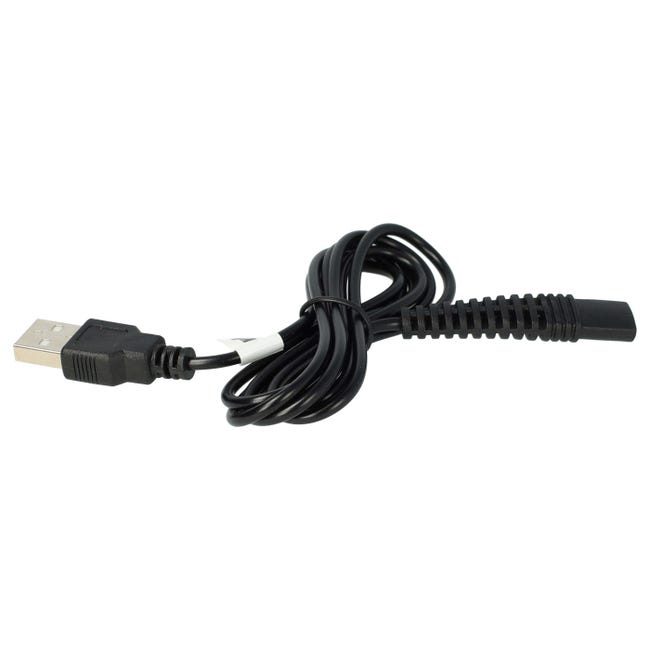 Vhbw Câble de charge compatible avec Braun Series 8 8380CC type 5795, 8390CC  type 5795 rasoir - Câble d'alimentation, 120 cm, noir