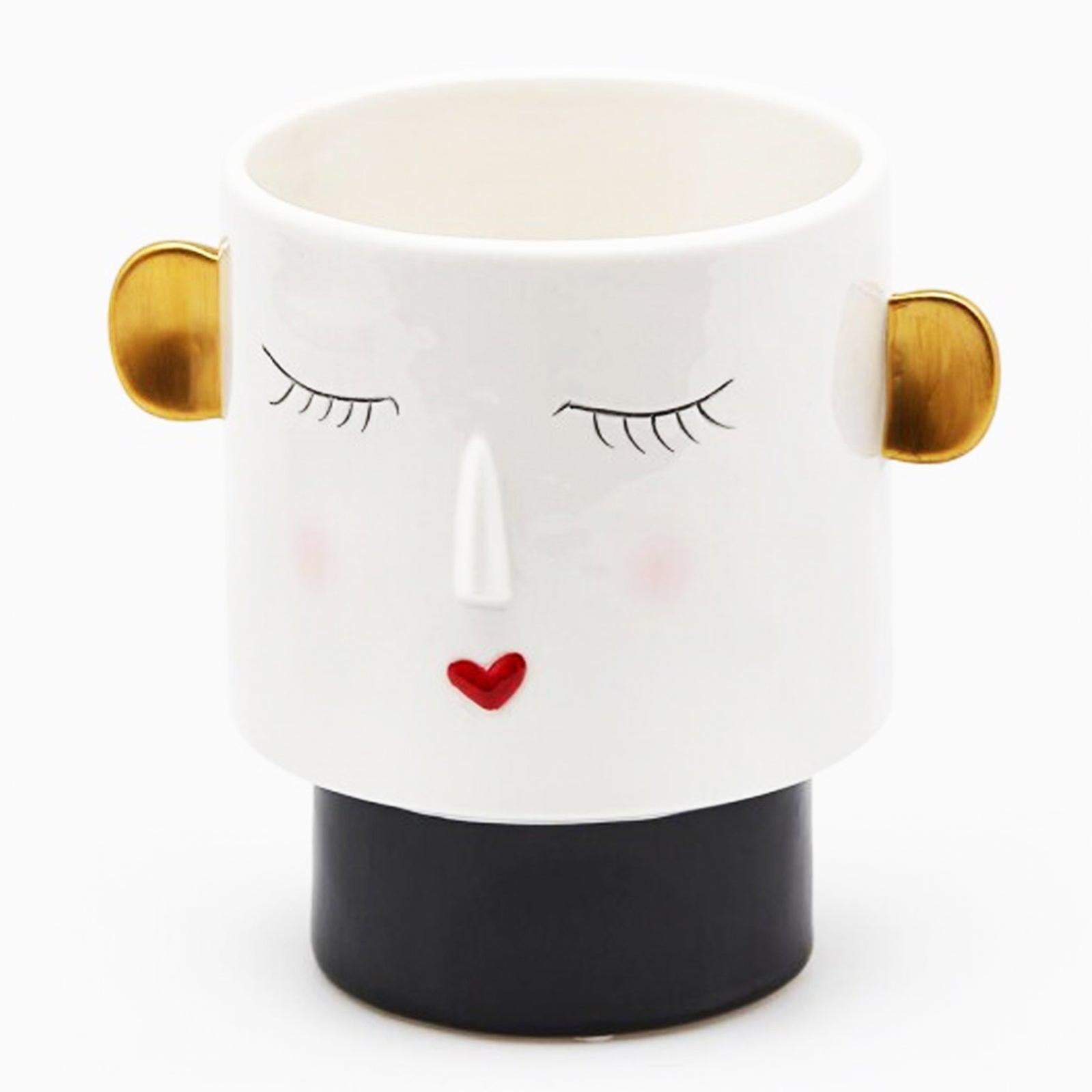 Fioriera astratta colorata - Vaso di fiori viso di bellezza per