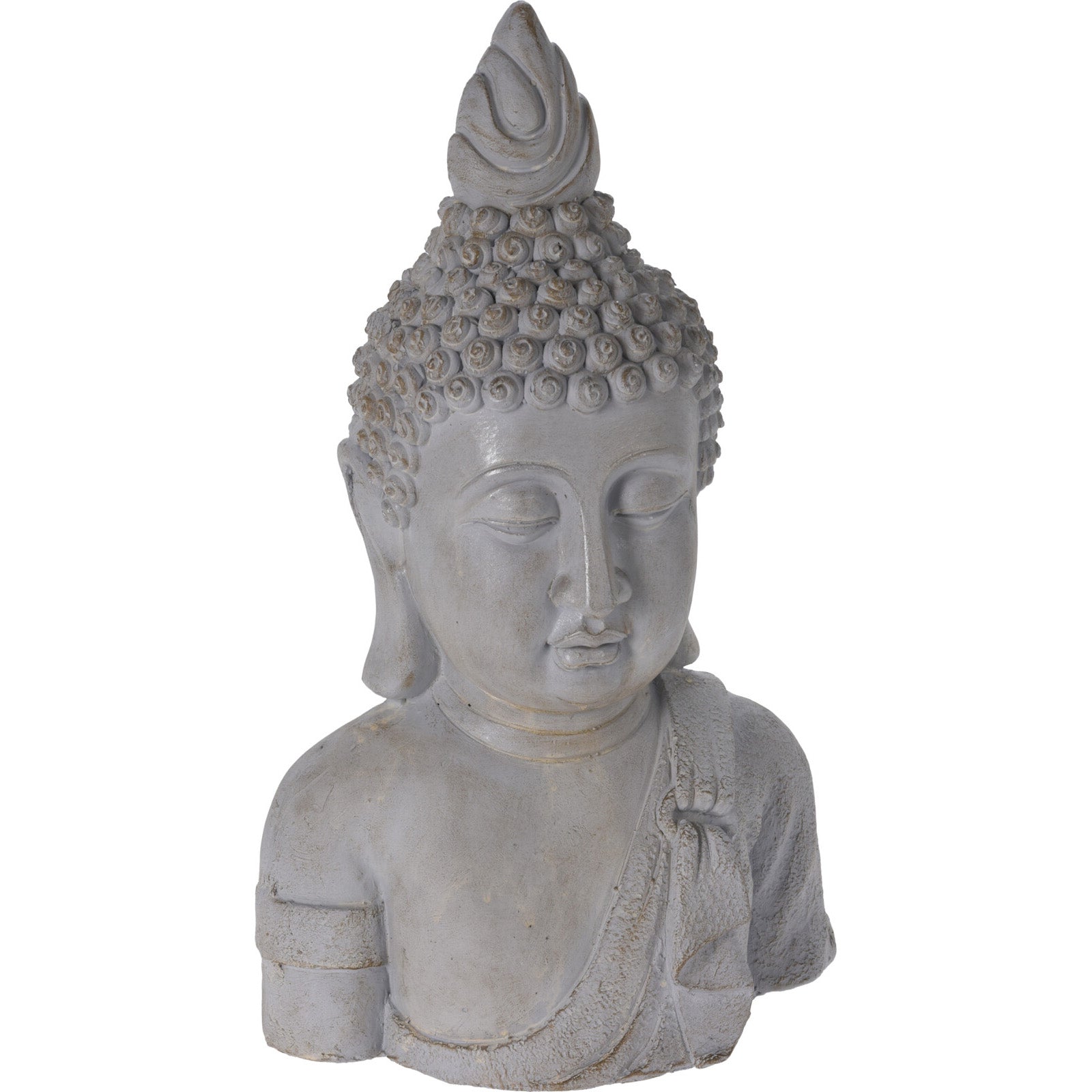 Statua decorativa in poliresina Busto "Buddha" per veranda e giardino h