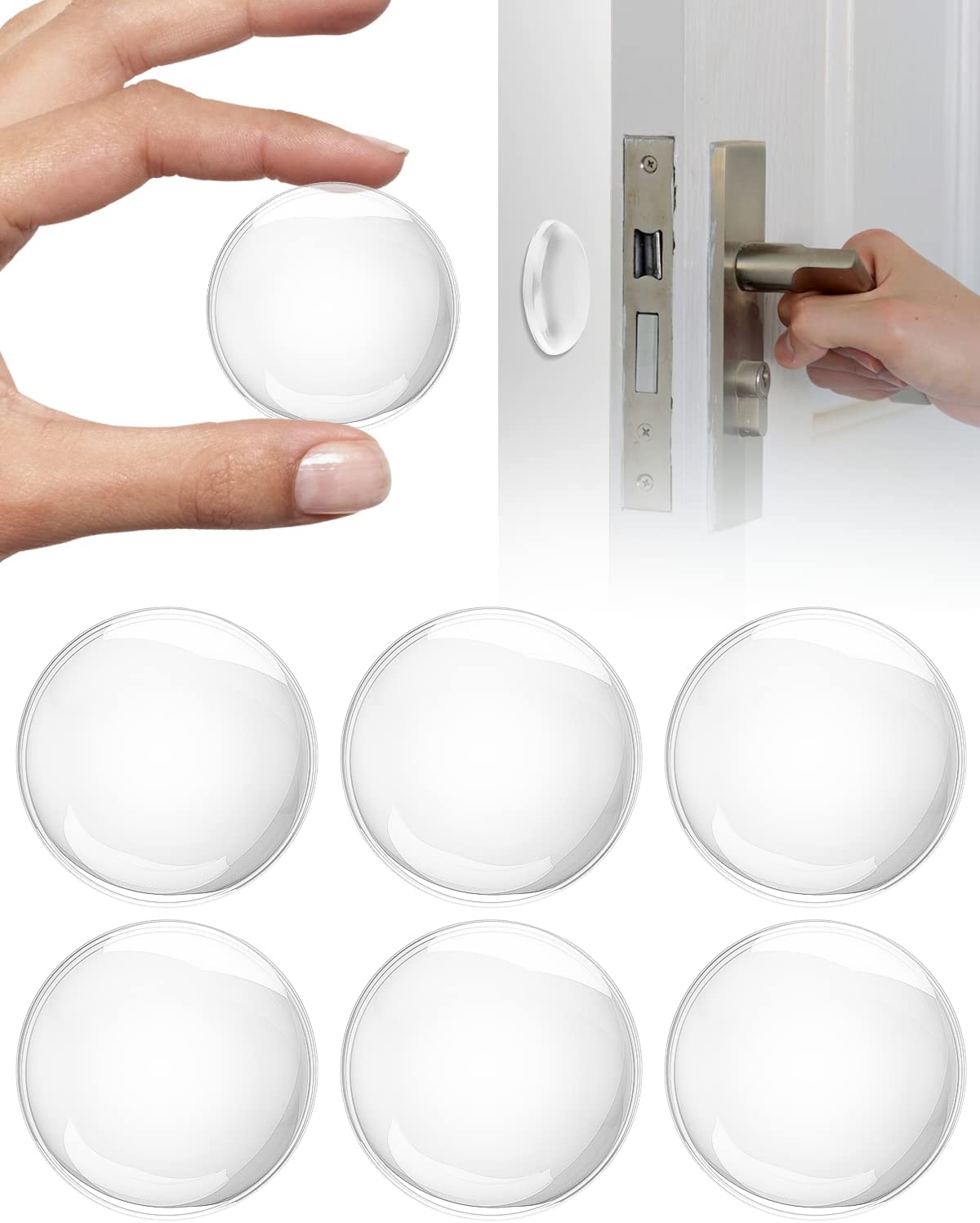 20x Amortisseur de porte butée silicone 6mm transparent butoir