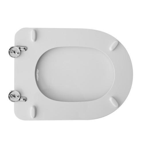 Sedile WC Per Disabili Universale - Bianco, Cerniere A Passanti - Facile Da Installare, Materiale Resistente - Foto 2