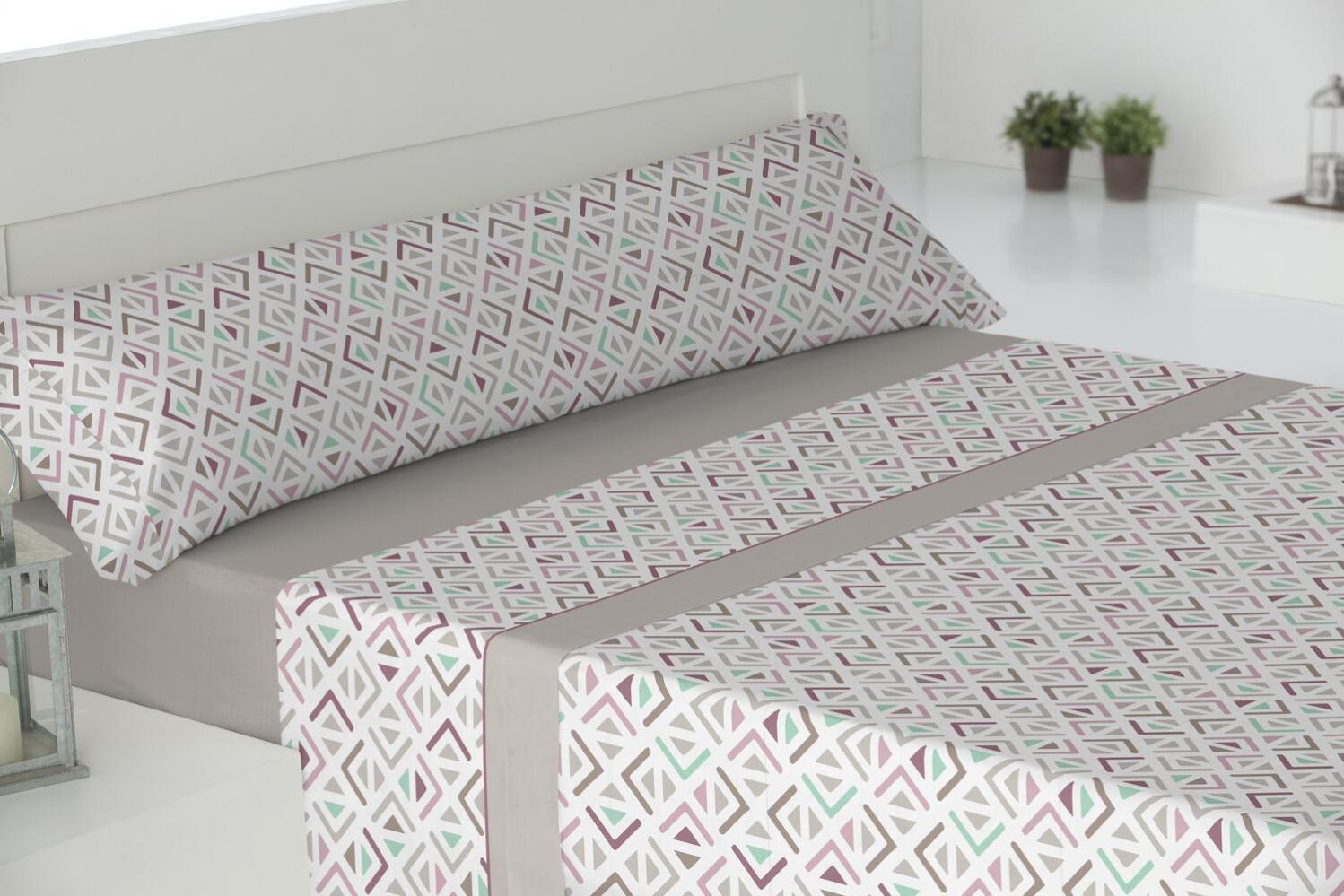 Juego de sábanas tres piezas usuhaia beige donegal cama de 135