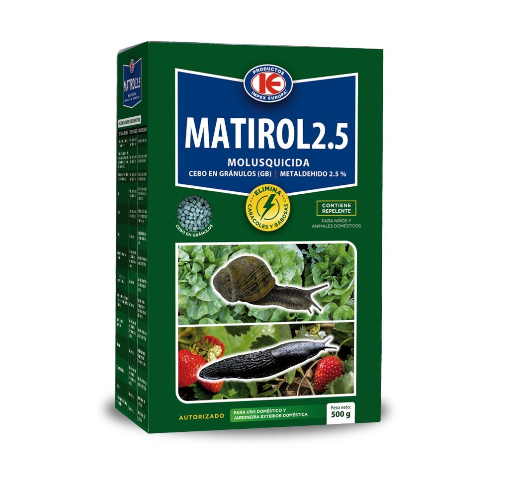 Matirol 2,5 Molusquicida Granulado Anti Limacos, Control de Caracoles y  Babosas - Estuche 500 gr | Leroy Merlin