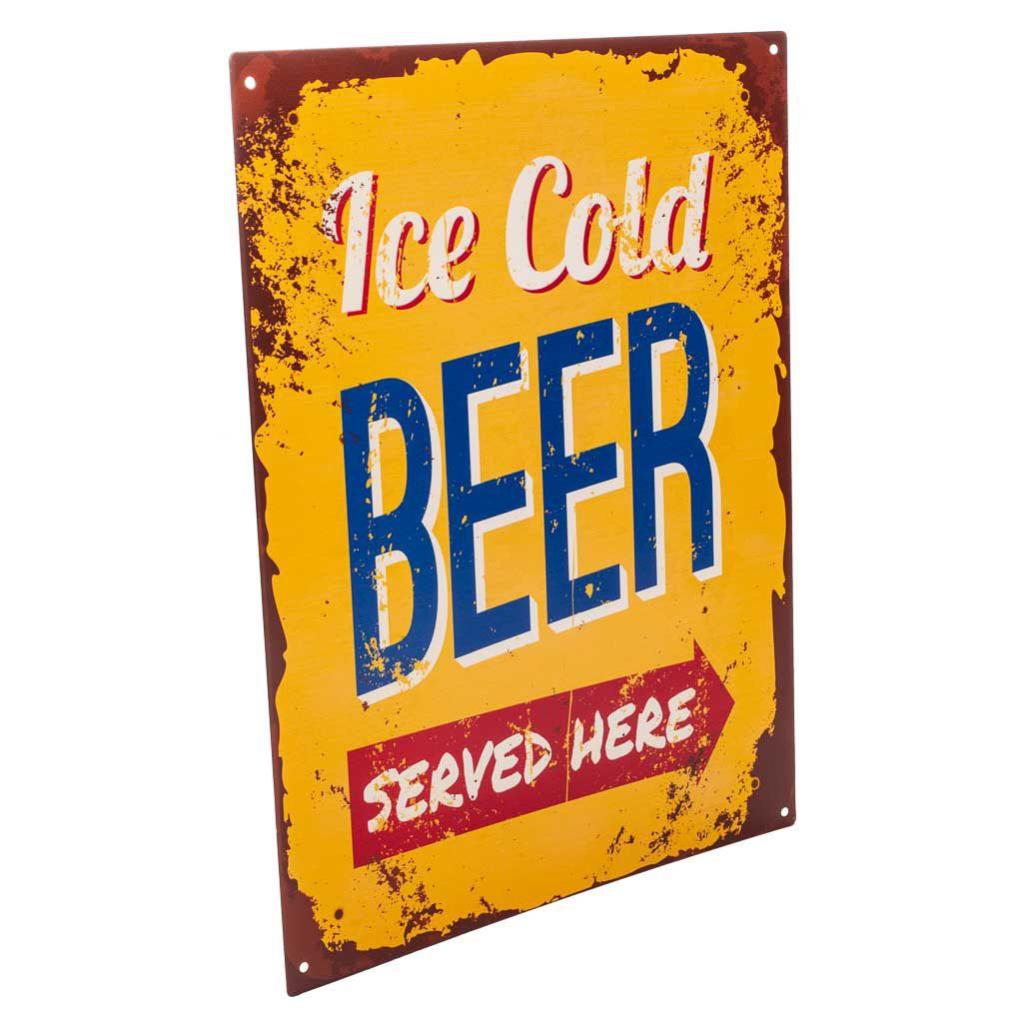 Plaque Murale En Métal Tiki Bar Open - Art Rétro Pub Bar Club