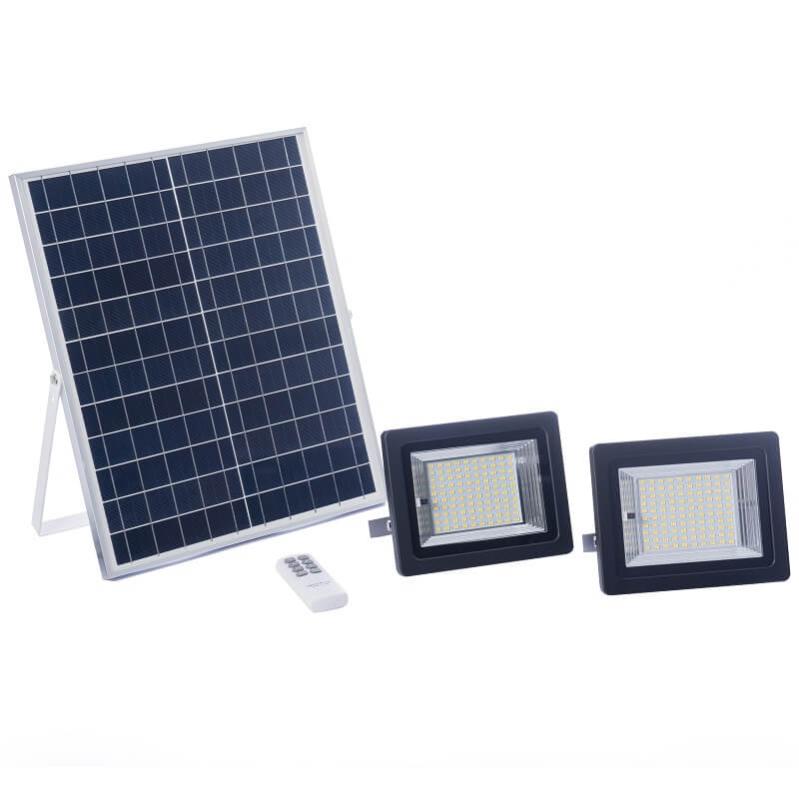Faretto LED Solare 100W BOSITE – 8000 MAh, 6500K, Sensore Movimento, IP67, Telecomando