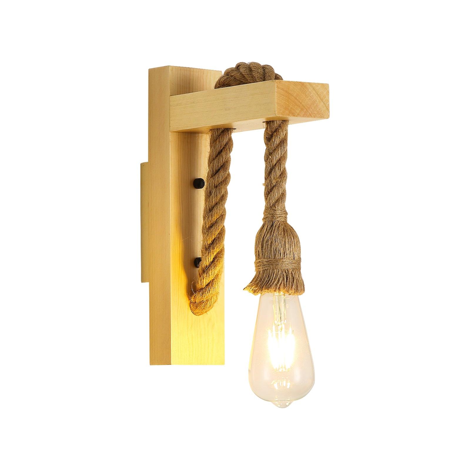 Applique da Parete Industriale Vintage, Lampada da Parete Corda di