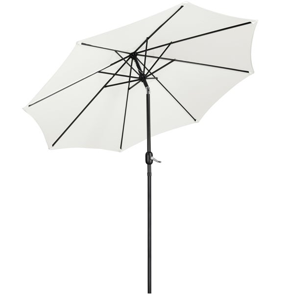 Yaheetech Parasol De Jardin Ext Rieur Baleines Cm Cr Me Leroy Merlin