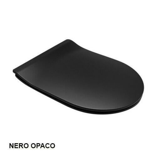 Sanitari sospesi in ceramica nero opaco rimless sedile con chiusura