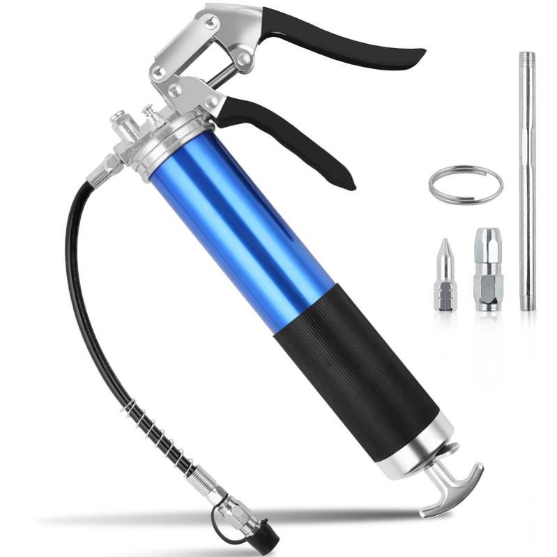 Pistola Ingrassatore Manuale Towwoo 10000 PSI - Con 2 Tubi 30 E 40 Cm, Per Tutte Le Prese Grasso - Foto 8