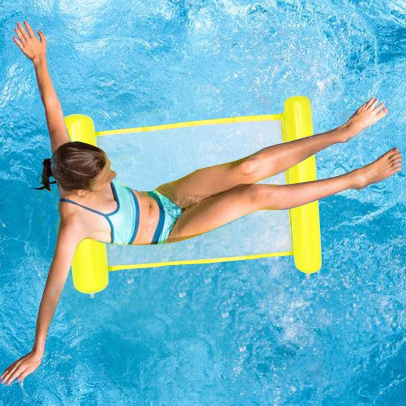 2 Amache Gonfiabili Per Piscina E Lago Con Portabicchieri - Zattere A Righe Rosa E Blu, Portata 130kg, Asciugatura Rapida