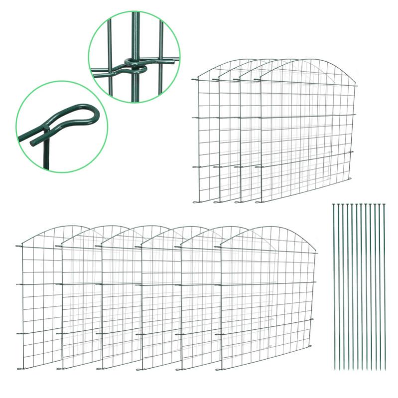 Recinzione Da Giardino In Metallo - 15 Pannelli Con Archi, Per Stagni, Animali, Protezione Bambini - Foto 5