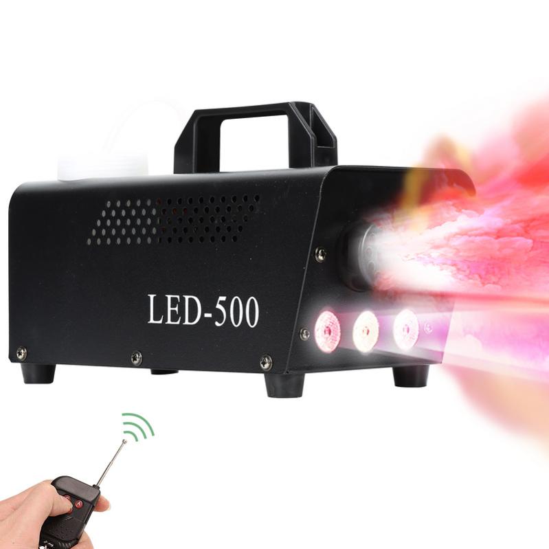 Machine à Fumée 500W Avec LED RVB - Effet Disco, Halloween, Fête - Neuve