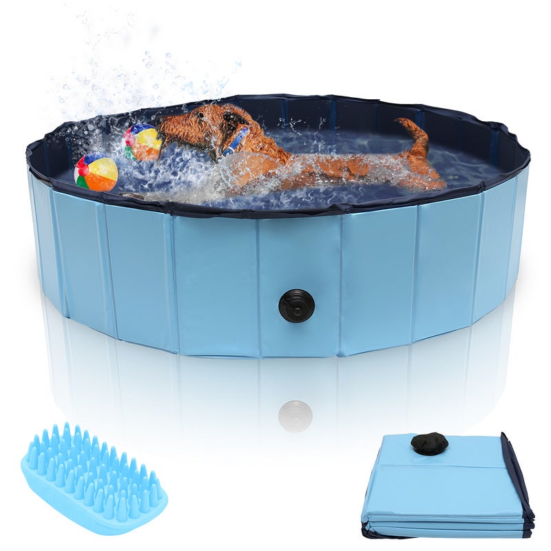 Piscine pour chiens PVC Piscine pliante pour enfants 120 cm Adhésif Piscine  Pataugeoire