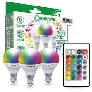 V-TAC SKU 2776 LAMPADINA LED E14 3,5W A BULBO MULTICOLORE RGB E