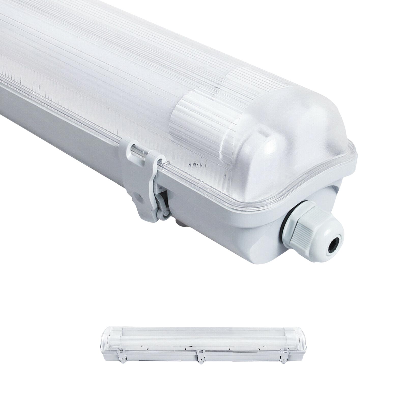 1 PLAFONIERA STAGNA COMPATIBILE PER 2 TUBO LED DA 60CM Leroy Merlin