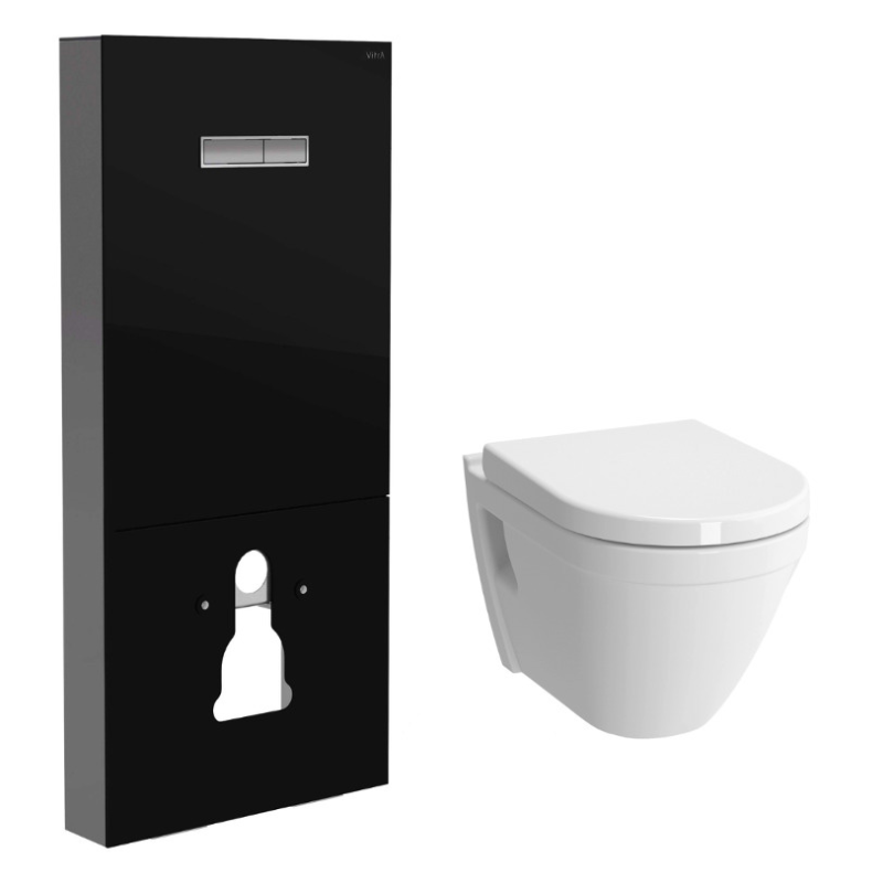 Vitra Pack Wc B Ti Support En Verre Tremp Aluminium Bross Avec Plaque Int Gr E Wc Vitra S