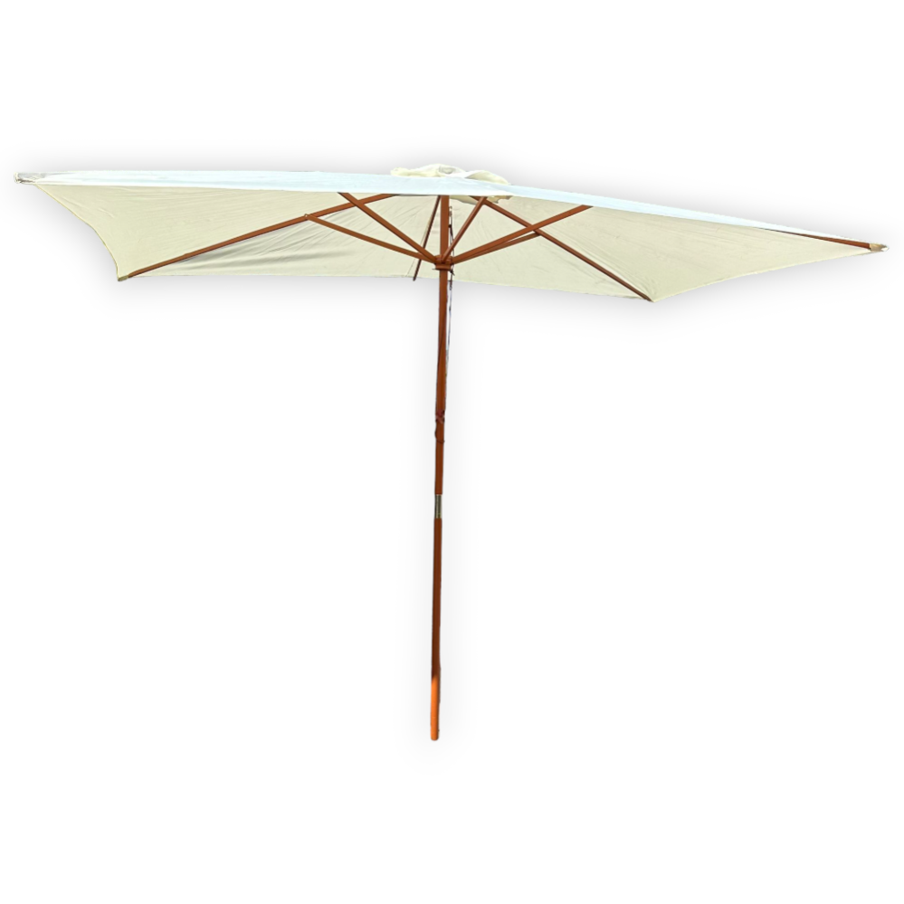 Milani Home - Ombrellone Da Giardino Rettangolare 2x3 Metri Con Palo Centrale In Legno - Per Esterni, Bar, Ristoranti E Hotel
