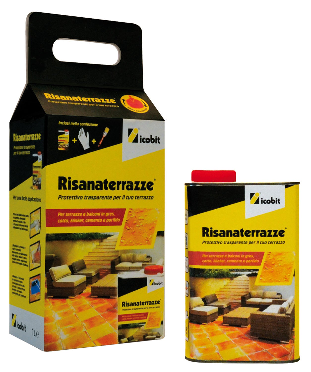 RISANA TERRAZZE IN KIT LT. 1 IMPERMEABILIZZANTE PROTETTIVO