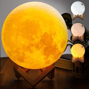 LAMPADA LED 3D A FORMA DI LUNA USB LUNA LUCE REGOLABILE NOTTURNA