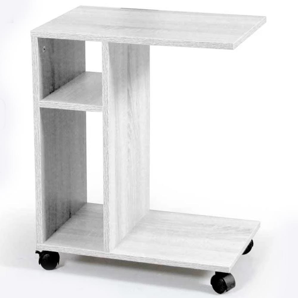 Tavolino da Caffe Porta Pc Laterale Divano Letto Metallo legno con Ruo –  Vicco