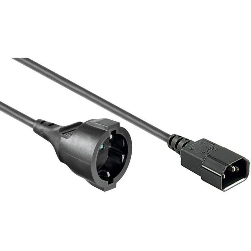 Cavo Di Alimentazione Nero 3 Metri - Tipo F, Femmina A Femmina, 3x0.75 Mm², Per Elettrodomestici - Foto 4