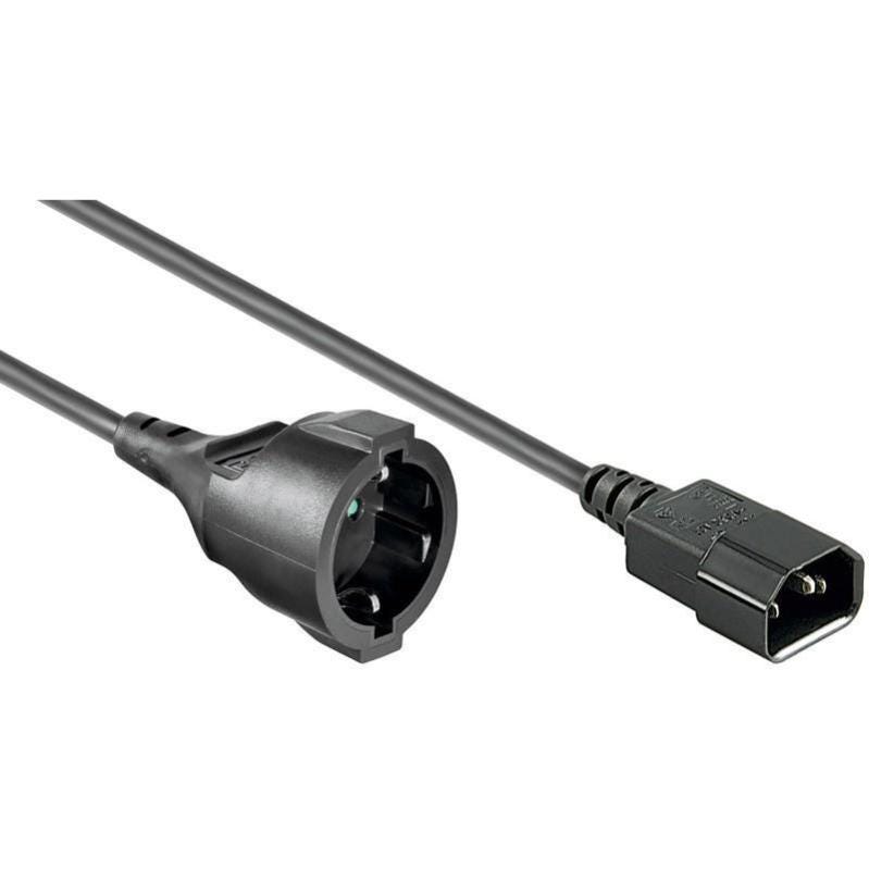 Cavo Di Alimentazione Nero 3 Metri - Tipo F, Femmina A Femmina, 3x0.75 Mm², Per Elettrodomestici - Foto 4