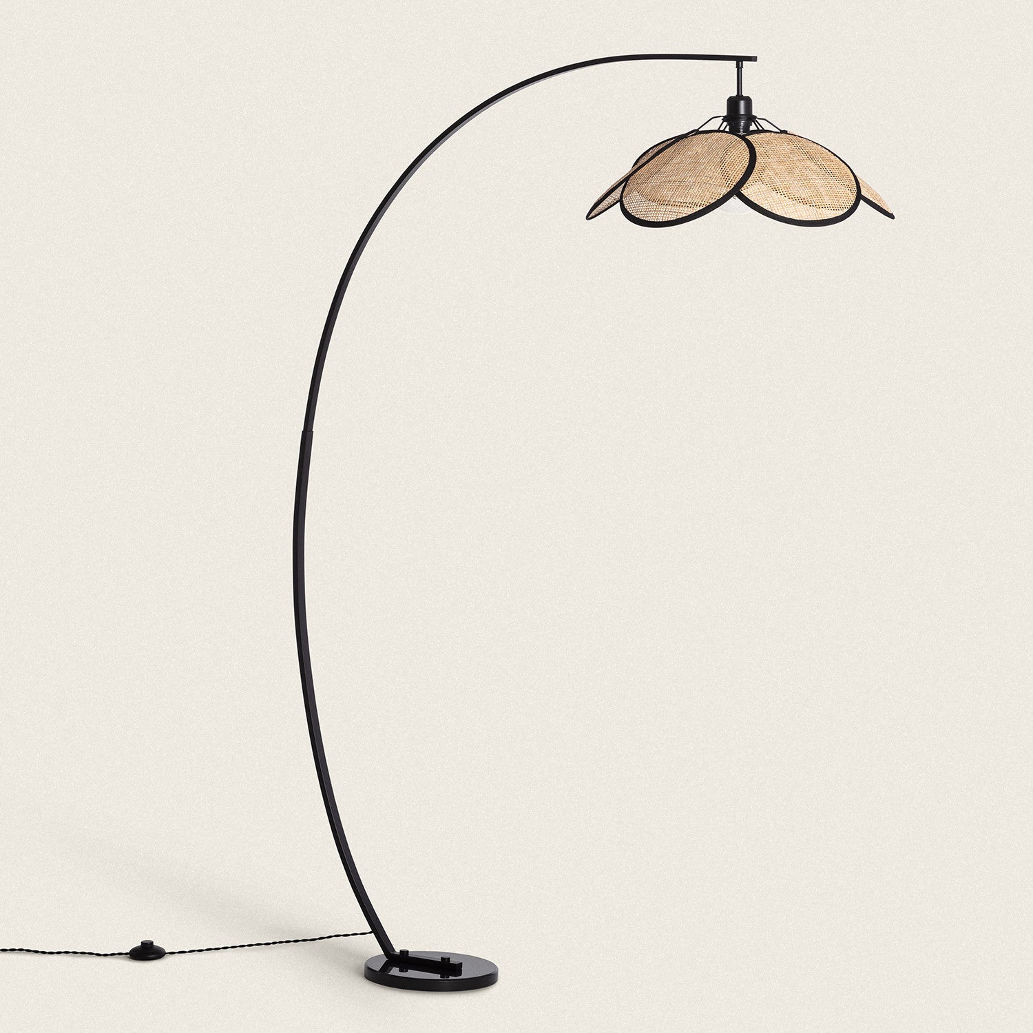 Lampadaire Rotin Arc Nirvana Naturel | Leroy Merlin