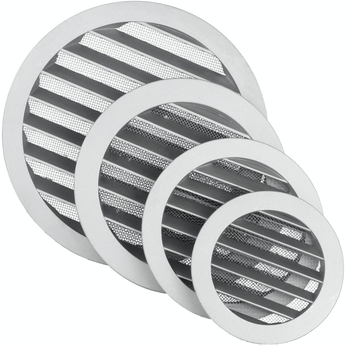 Grille de ventilation ronde à encastrer aluminium - Acheter en ligne