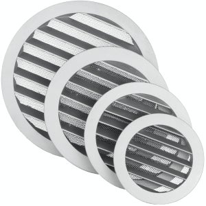 Grille de Ventilation Ronde 100 mm en Fonte d'Aluminium - Filet
