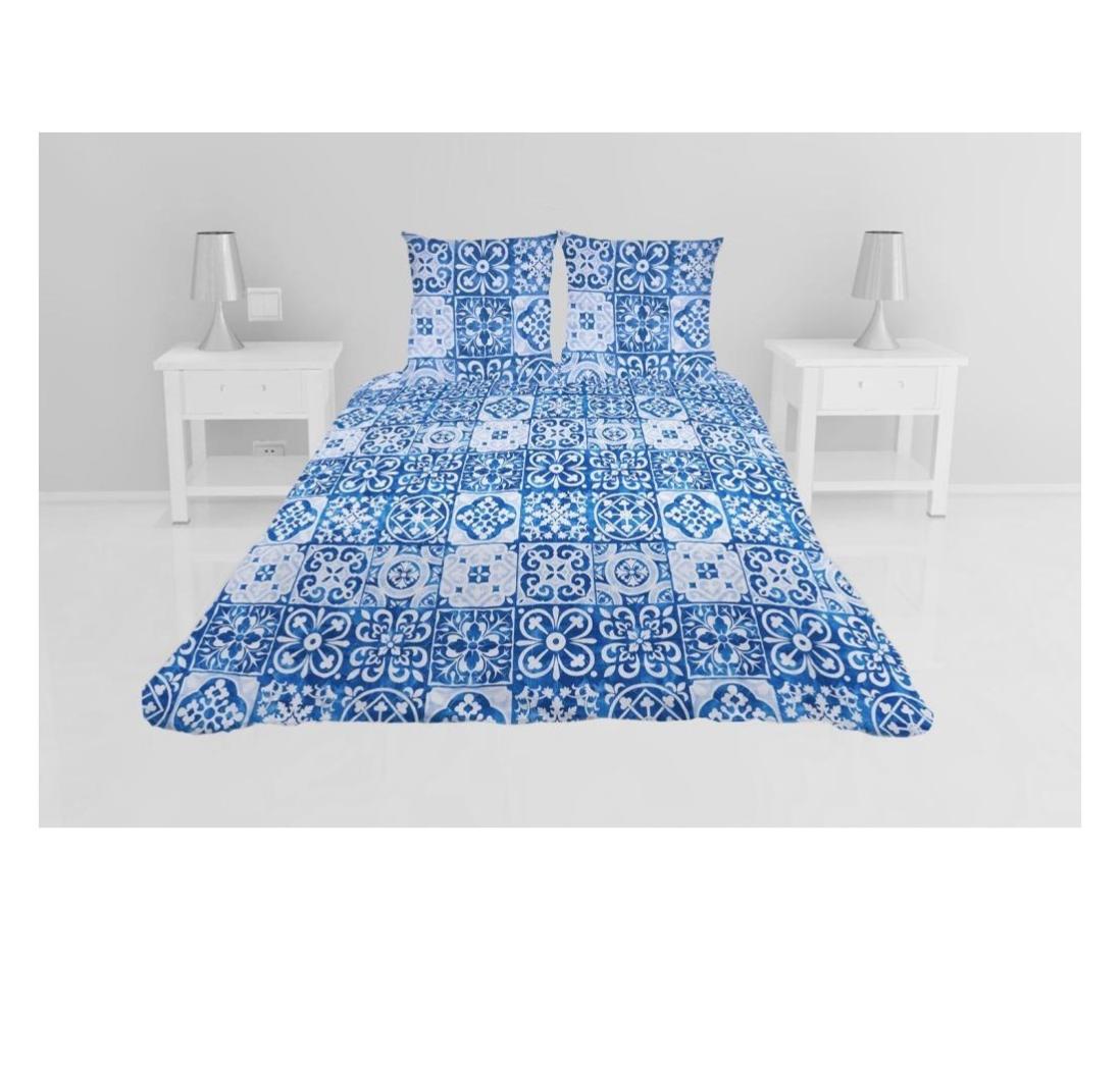 Couvre-lit En Microfibre Réversible - Motif Carreaux, 200x230 Cm, Doux Et Léger - Pour Lit 1/2 Personnes