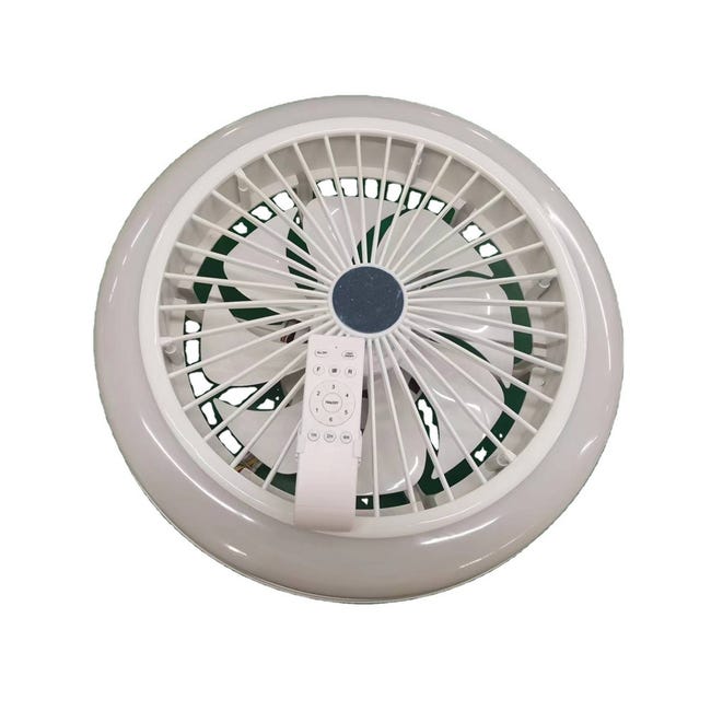 Ventilador LED aspas plegables Moss Níquel 45W 4900 Lm CCT