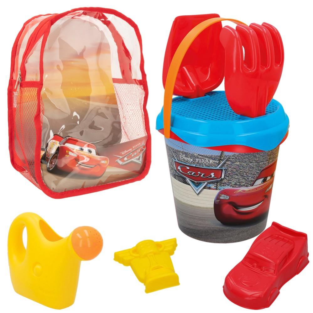 Cars Set Cubo Playa C/Accesorios Y Mochila Transporte