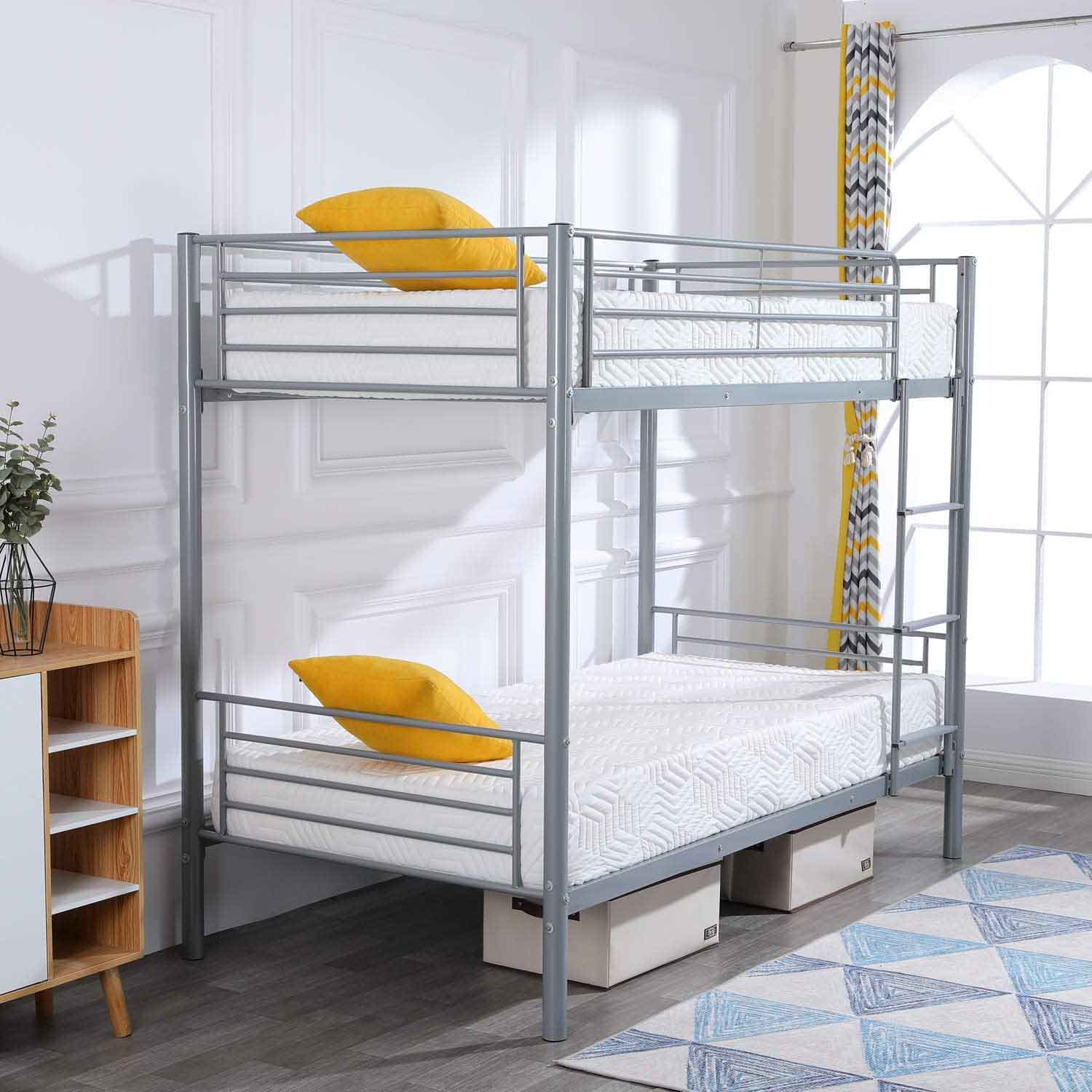 Oferta: litera metalica doble cama de 90x190 cm + 2 colchones