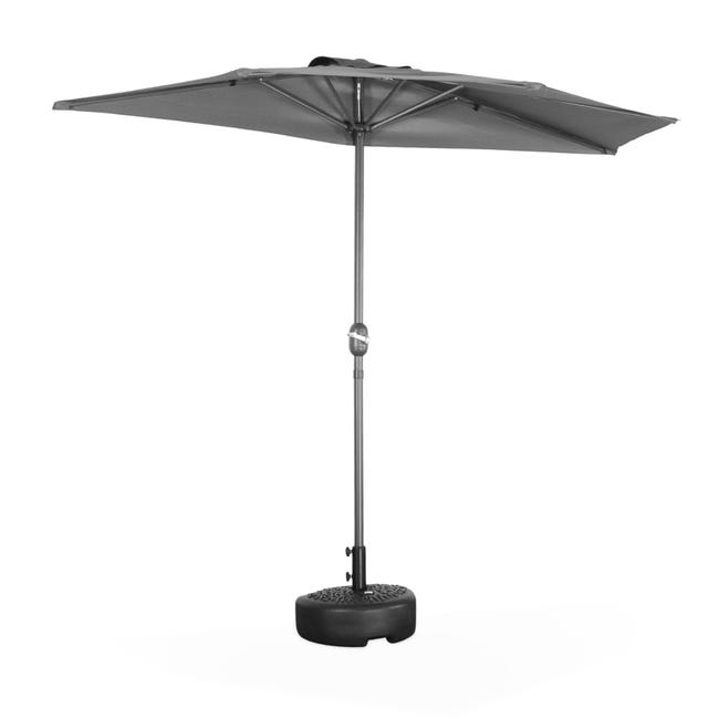 Ombrellone Da Giardino Con LED Solari E Manovella - Diametro 350 Cm, Alluminio, UPF 40+, Beige, Pieghevole