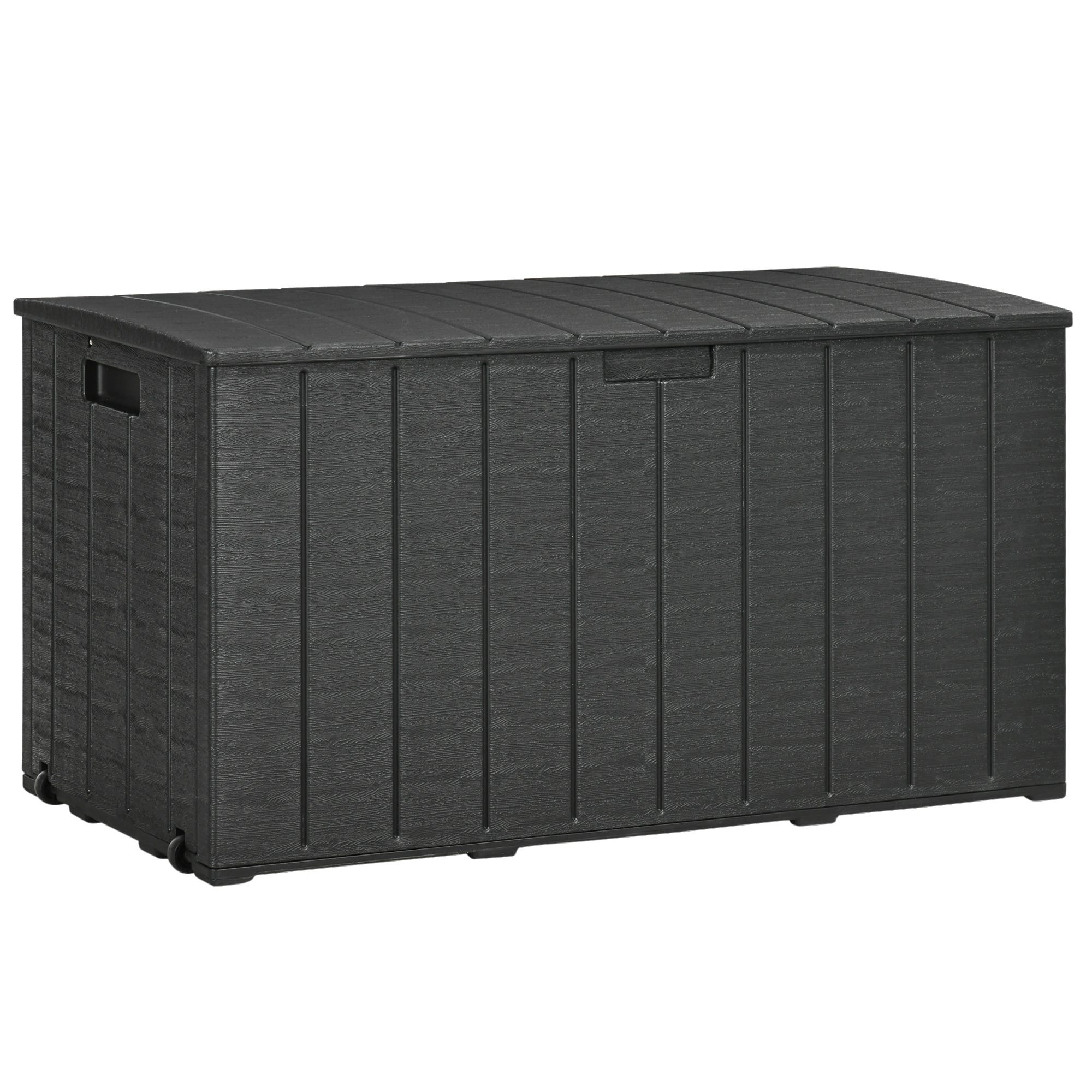 Baúl de almacenamiento exterior 366L Outsunny 122,4x62x64,5 cm negro