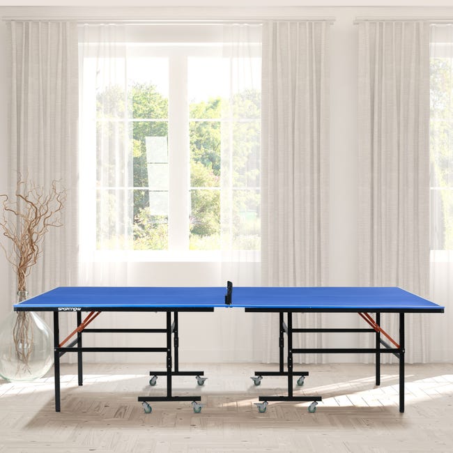Mesa de ping-pong plegable de aluminio SPORTNOW 152x76x72 cm negro