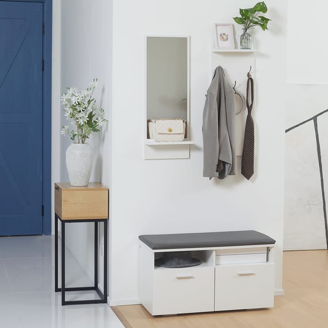 Zapatero con perchero recibidor 2025