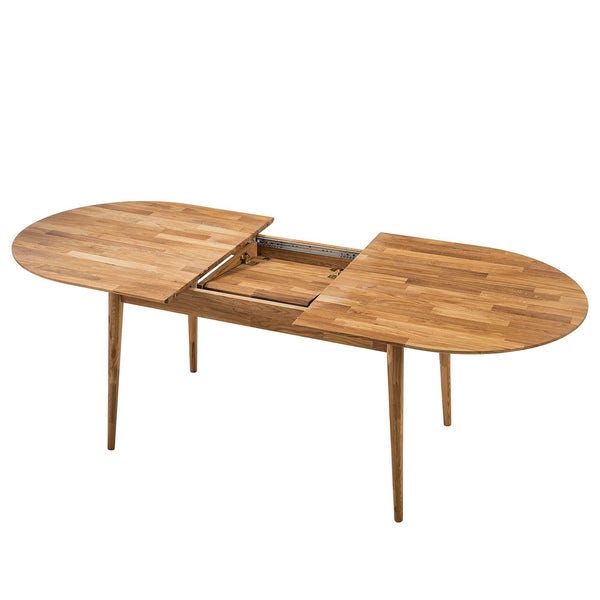 Mesa extensible de comedor de madera maciza de roble Marsi 85 - 125 x 80  x 75 cm