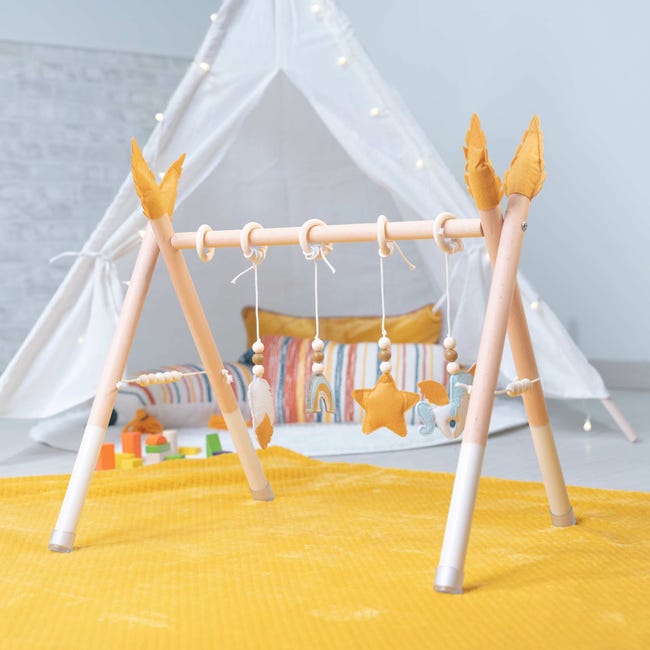 Palestra per Bambini Montessori Robincool Hanger 60x44x57 cm in Legno  Ecologico con Piedini Antiscivolo