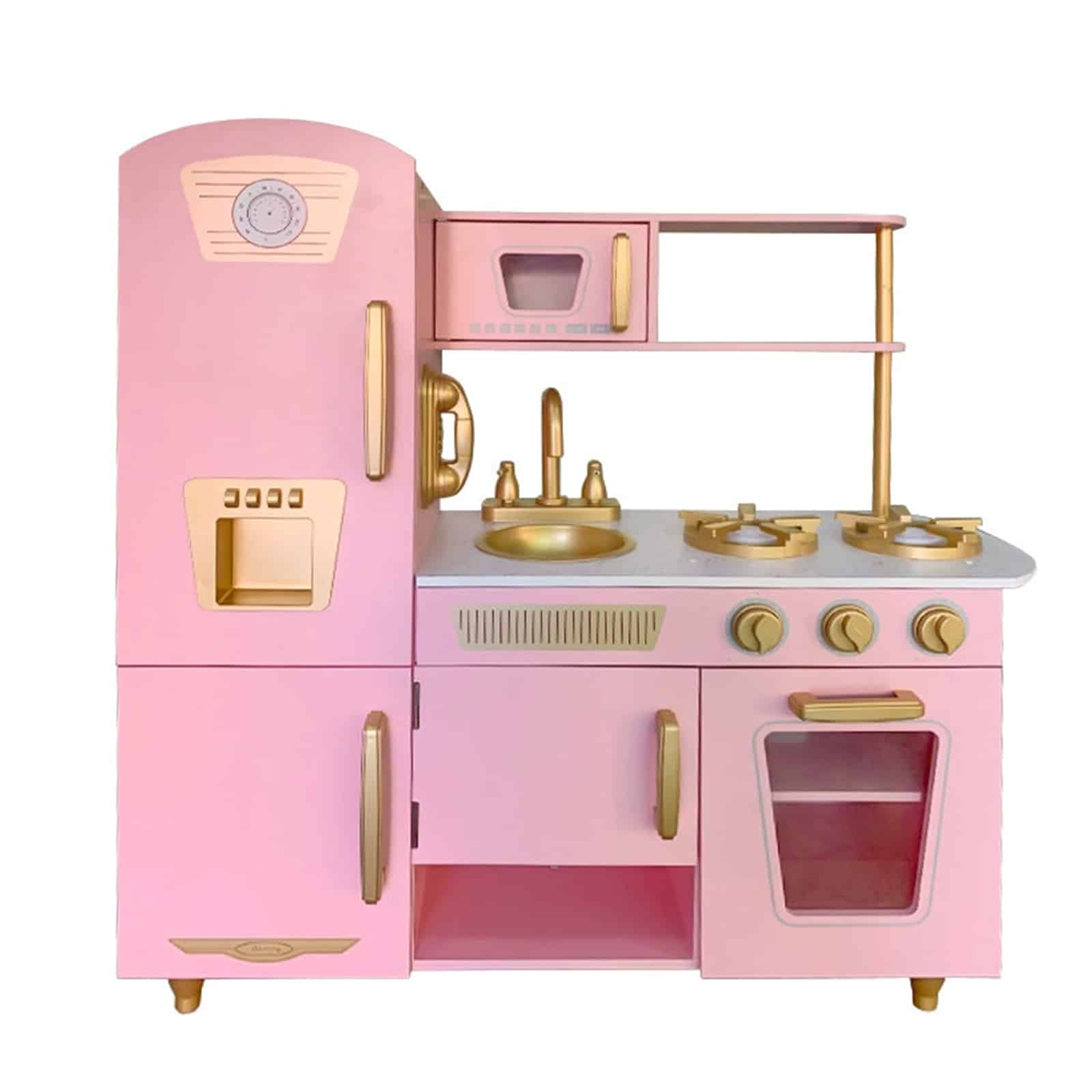 Cucina per Bambini in Legno Leire Pink Outdoor Toys 85x33x89 cm Rosa  Vintage