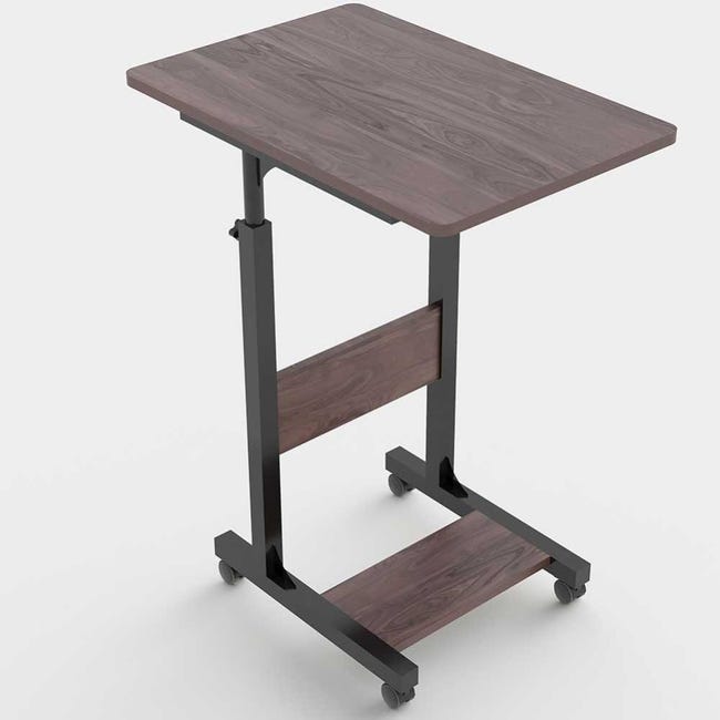 Scrivania Per Computer Regolabile In Altezza, Scrivania Salvaspazio Co Ruote E Ganci Tavolo Porta Pc Per Studio E Ufficio 60 X 60 X 72 124 Cm Nero Scrivania Per Computer Regolabile In Altezza, Scrivania Salvaspazio Co Ruote E Ganci Tavolo Porta Pc Per Studio E Ufficio 60 X 60 X 72 124 Cm Nero