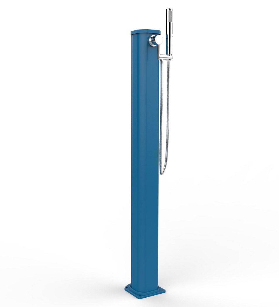 Arkema Design Jg140 Mezclador De Aluminio Con Calefacción Solar Y Ducha De Mano, Azul