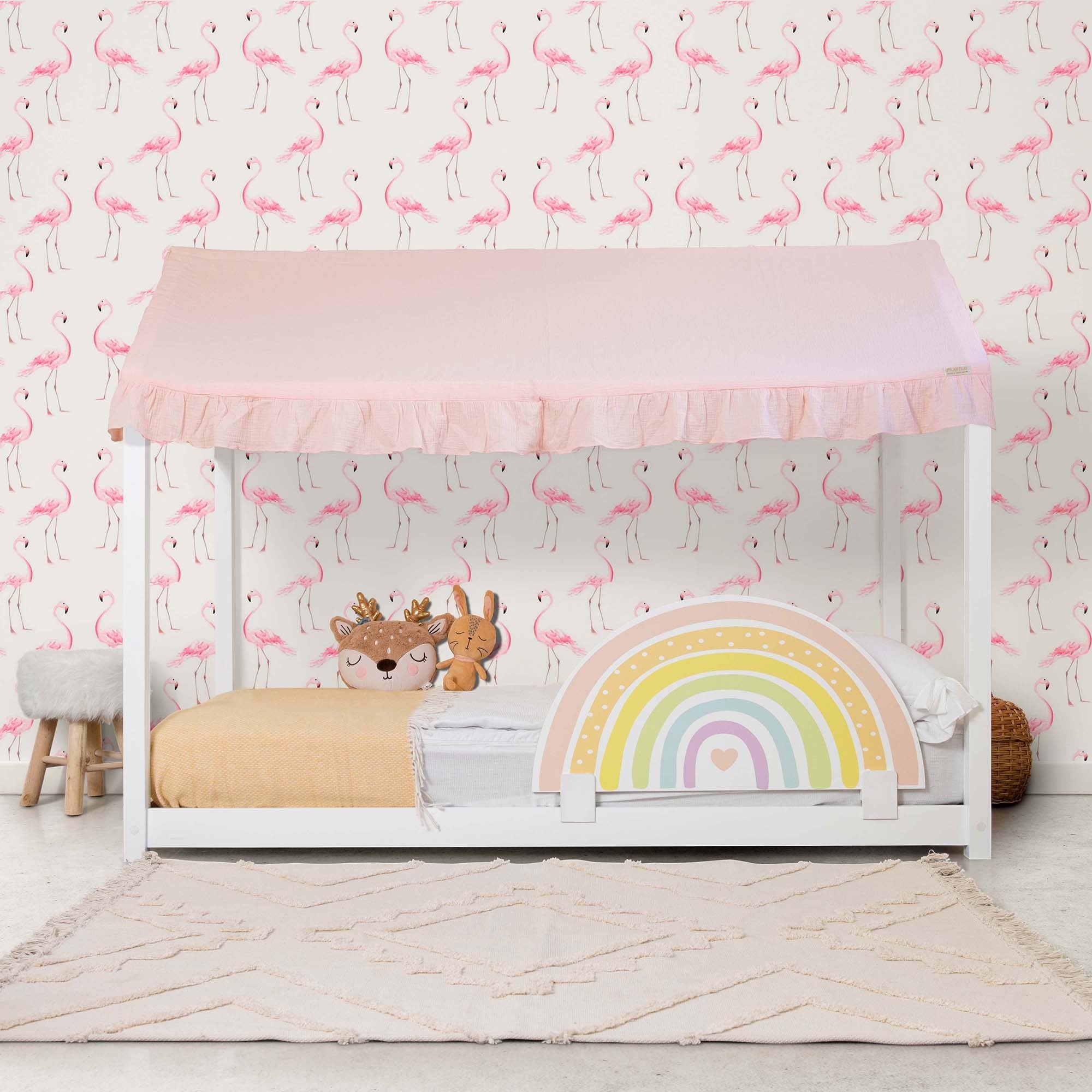 Soffitto perfetto per il letto Montessori - Rosa Pastello