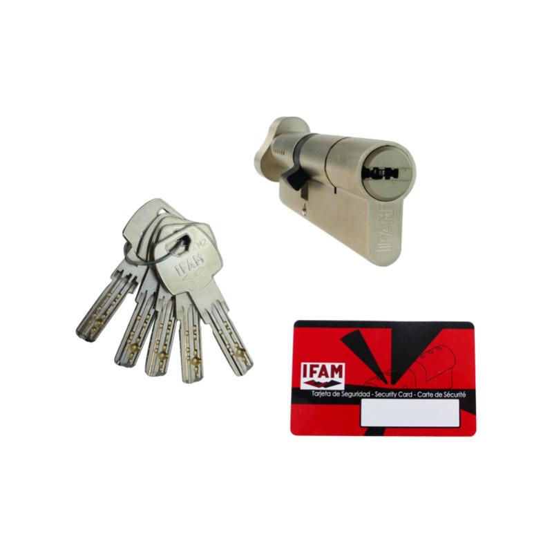 Cylindre haute sécurité rx à bouton Cote A 45B Cote B 50 IFAM Leroy Merlin