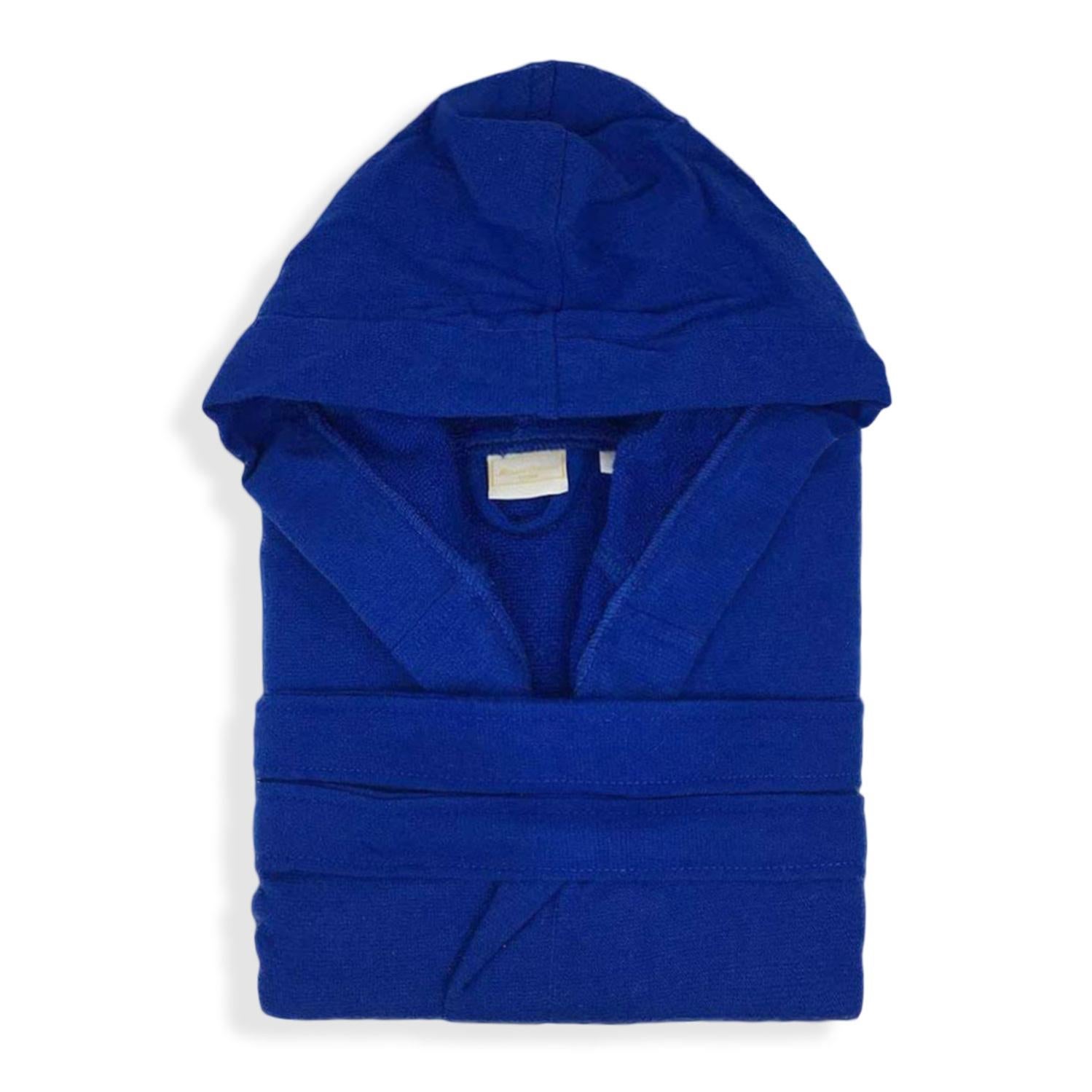 Uniseks badjas in wafelpiqué, Navy