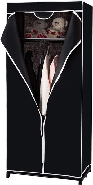 Armoire Penderie en tissu Rangement de vêtement Placard de Rangement Grande  Capacité de Stockage, 75x50x170 cm, Gris - Costway