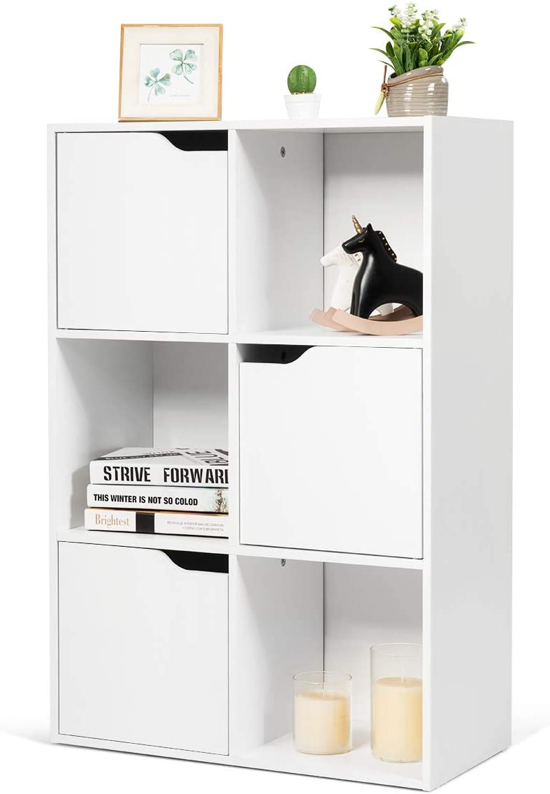 Armoire de Rangement Casier avec 6 Comparti , Bibliothèque Meuble en Cube