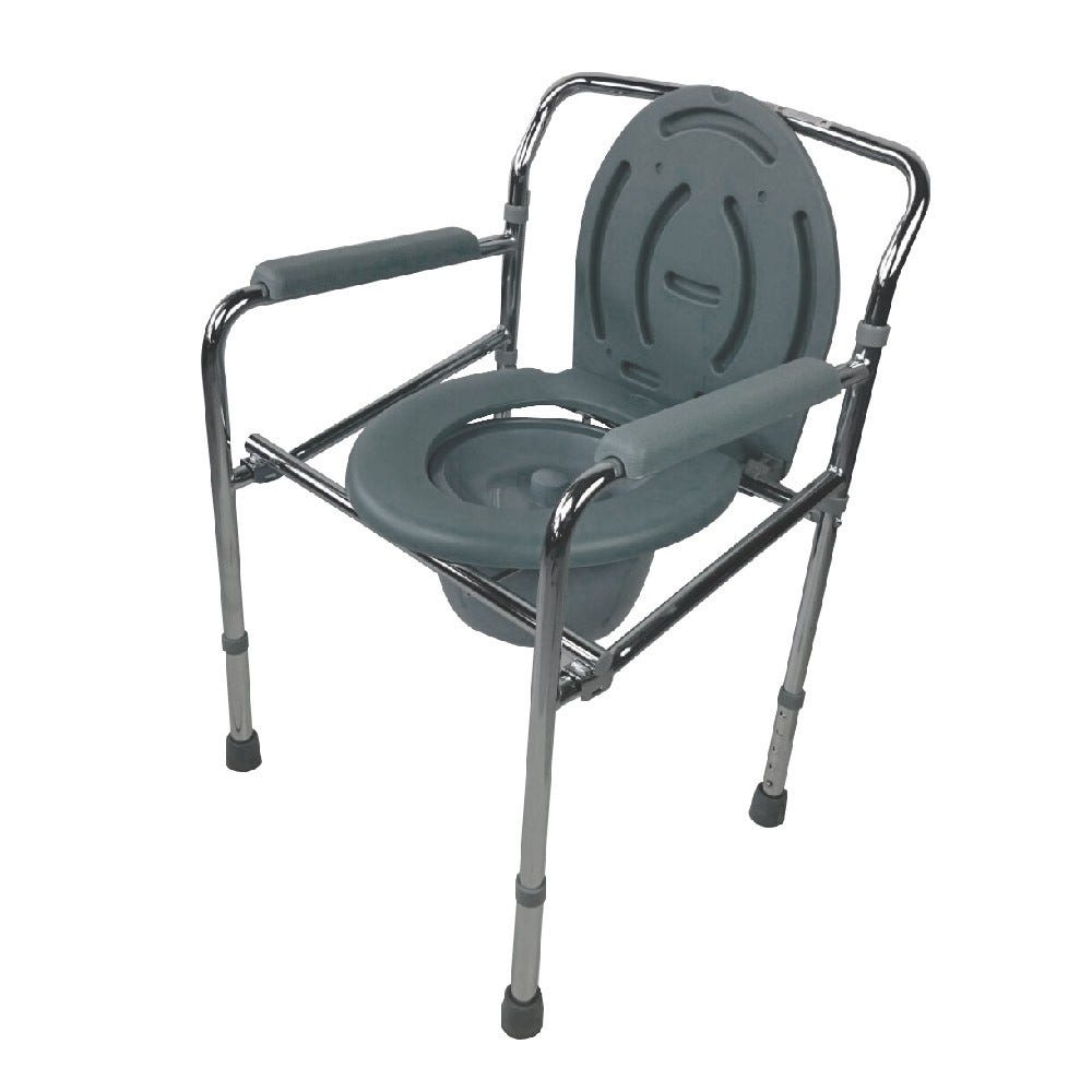 Sedia WC per disabili Puente Mobiclinic in acciaio cromato